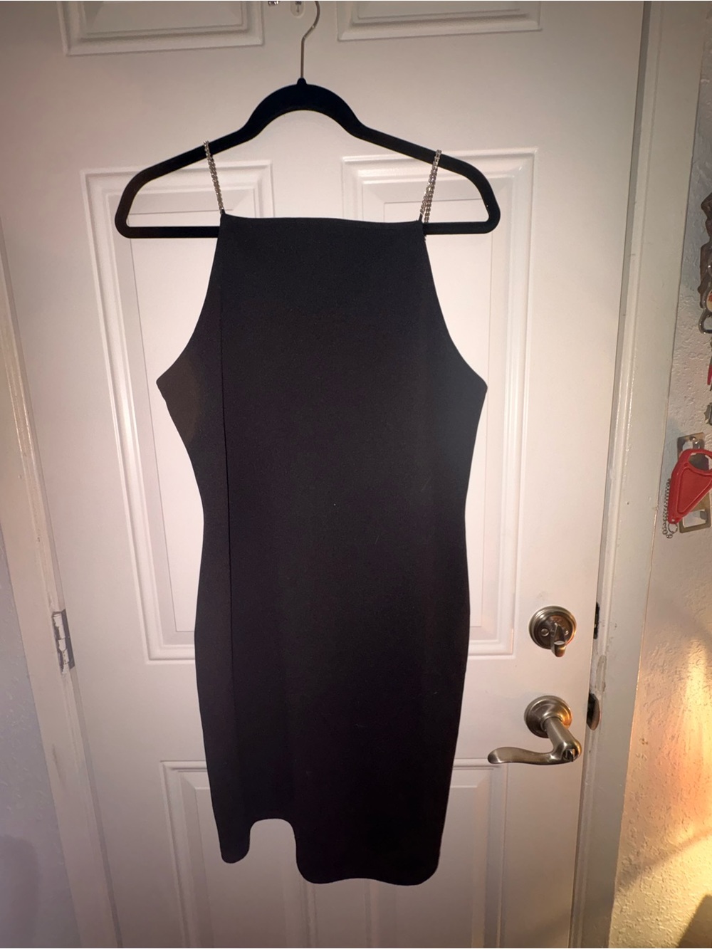 H&M Black Mini Dress with Chain Straps